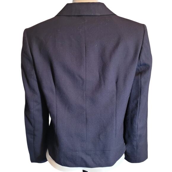 TALBOTS Black Wool Blazer Jacket 10P USA Made Classic Career Minimalist Quietlux - Picture 5 of 11